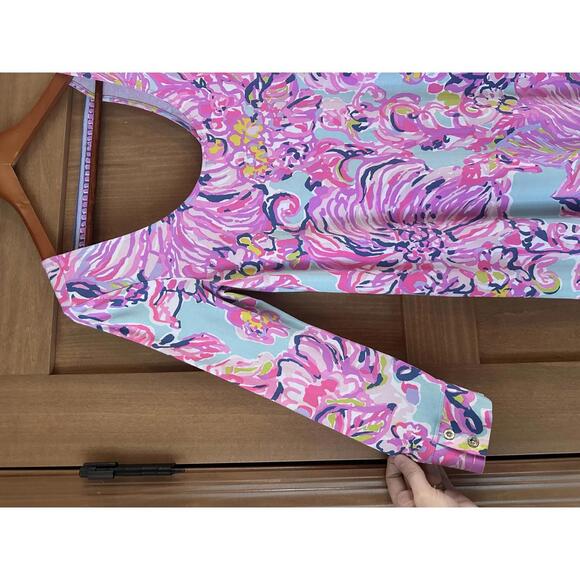 Lilly Pulitzer Emma Open Back Dress in Serene Blue Big Escapade Women’s Small - Picture 2 of 13